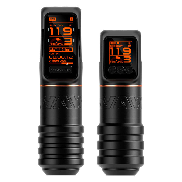 Hawink H1 Wireless Tattoo Pen Machine - Adjustable Stroke (3.5/4.0/4.5mm), Smart Color Screen, 1520mAh Battery Rotary Tattoo Machine