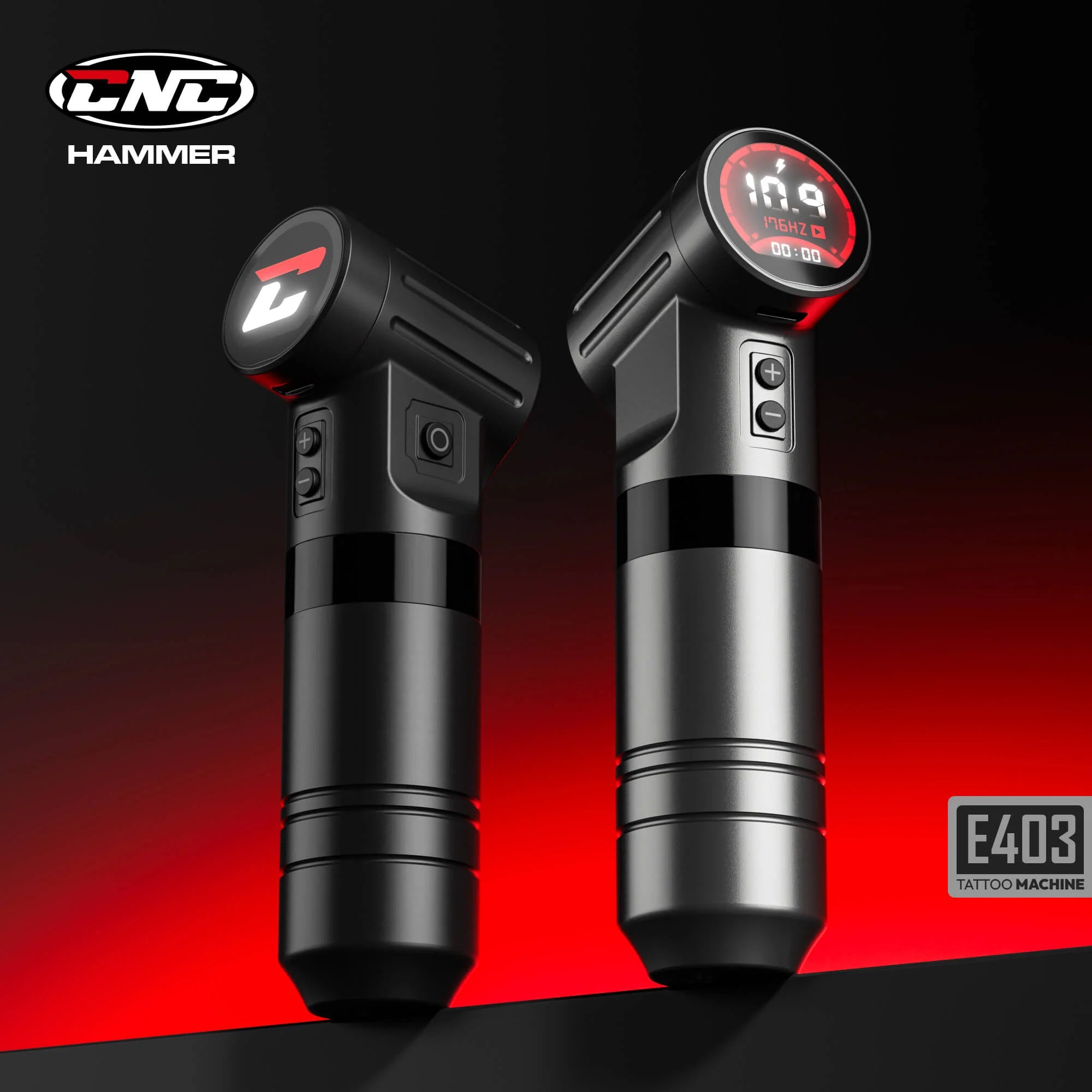 CNC HAMMER–4.0mm Stroke Wireless Tattoo Machine Dual 2000mAh Batteries 9800 RPM Coreless Motor Precision & Durable Design Main image