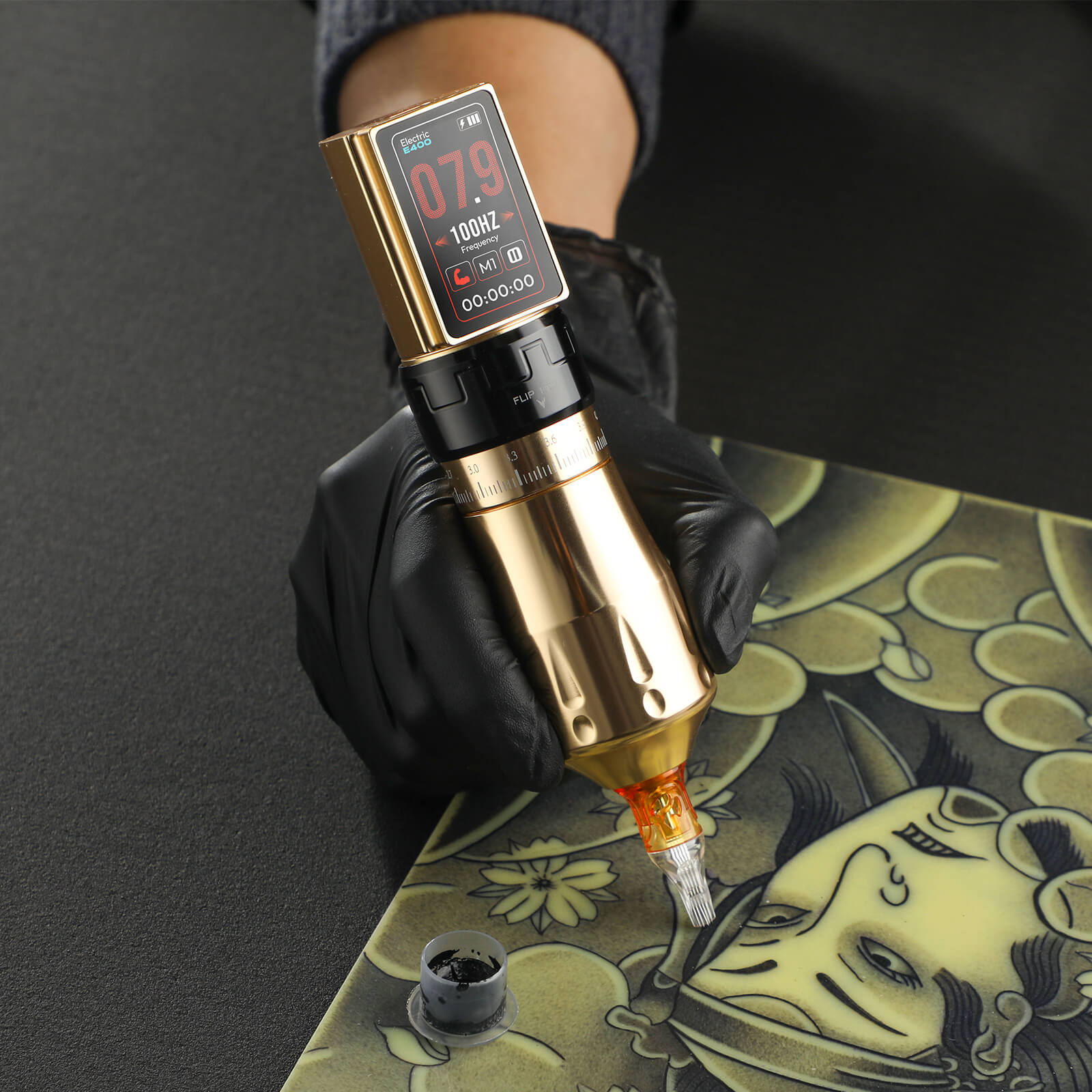 CNC tattoo KIT- Professional E400 Wireless Pen Machine