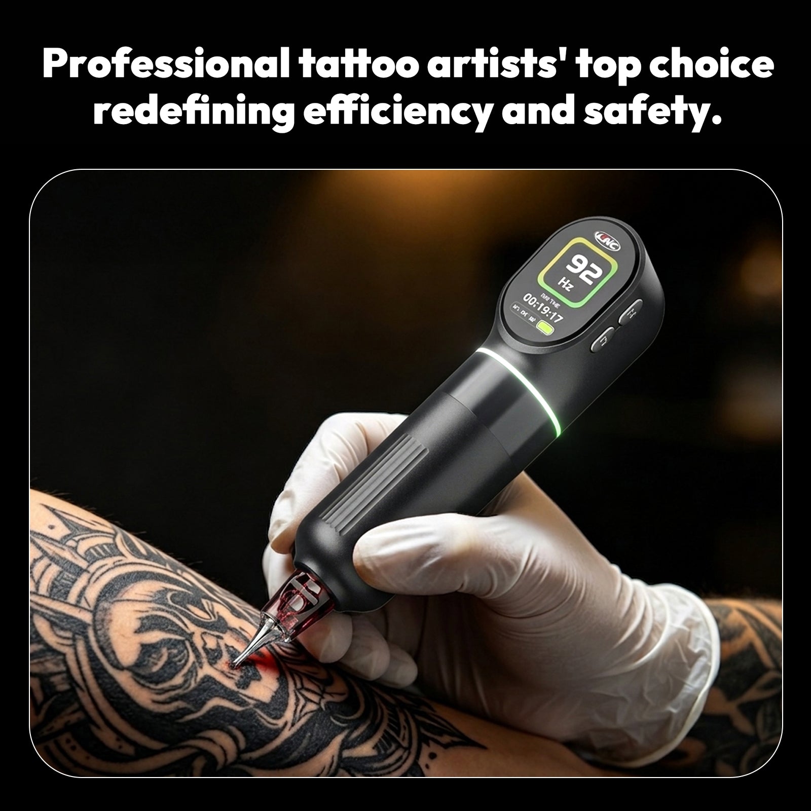 CNC AURIX Dual Battery Wireless Tattoo Machine – Stable Power for Lining, Shading & Packing