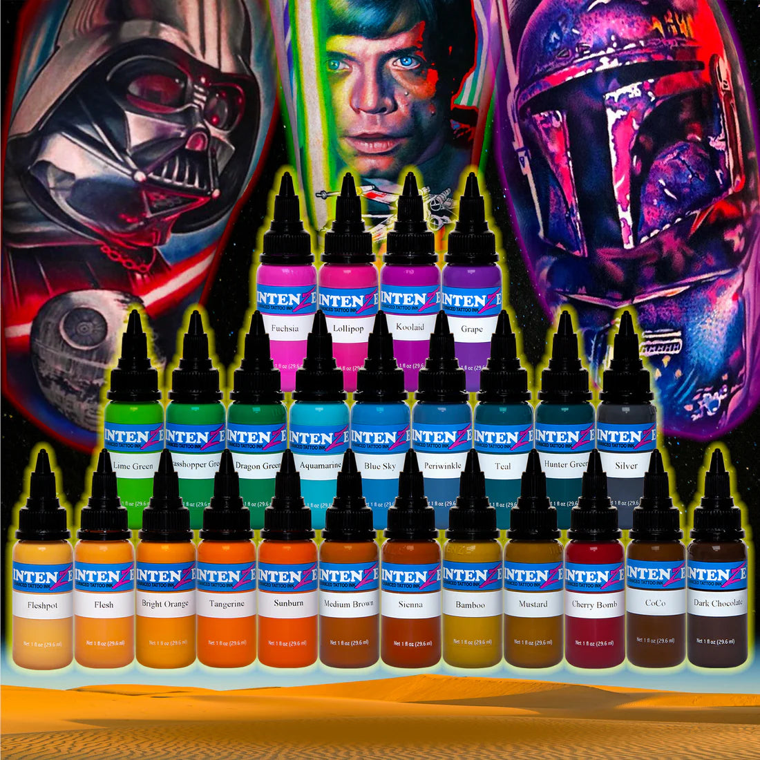 INTENZE 25 Color Tattoo Ink Set 1/2oz set Secondary image