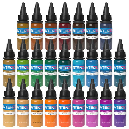 INTENZE 25 Color Tattoo Ink Set 1/2oz set Main image