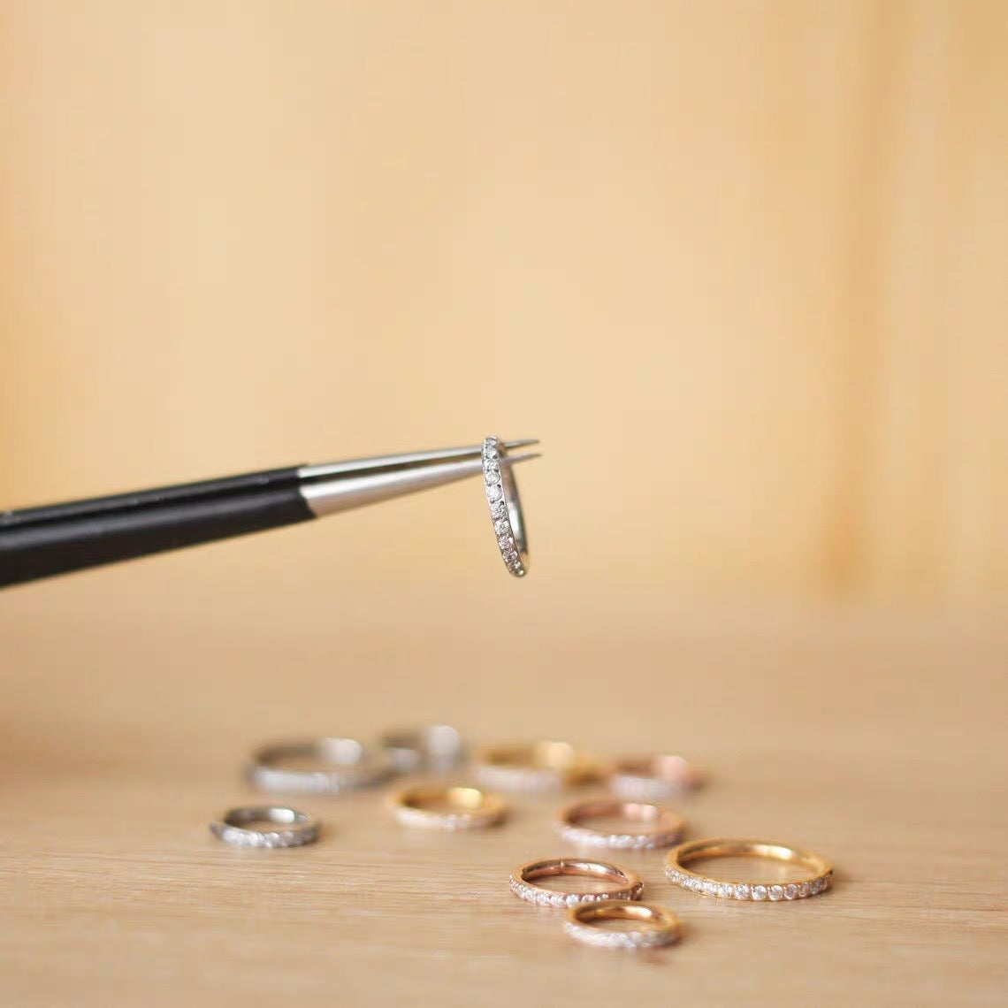 Side Diamond Ear Ring Piercing Jewellery Main image