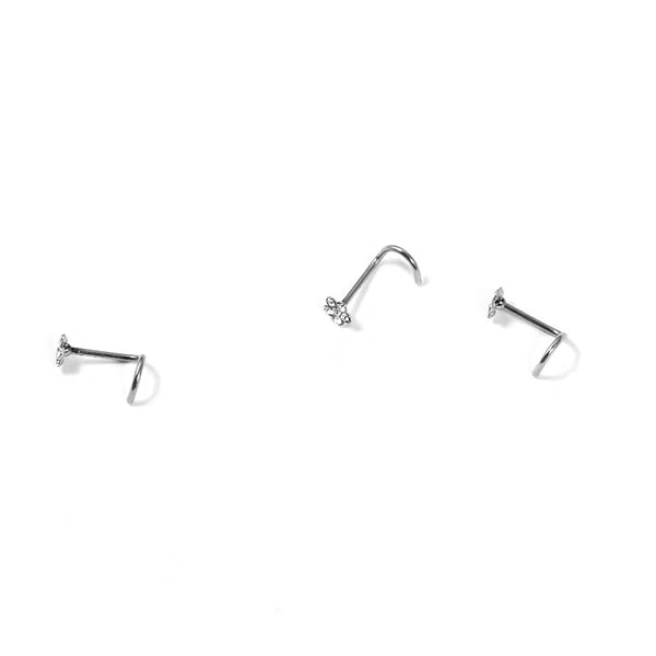 Nose Piercing Jewellery Twist Flower