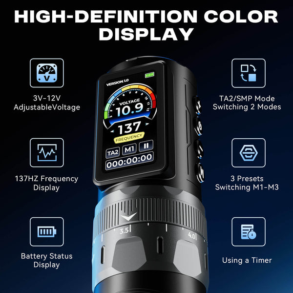 CNC VELIX Wireless Tattoo Machine – Smart Dual-Mode Tattoo & SMP Pen