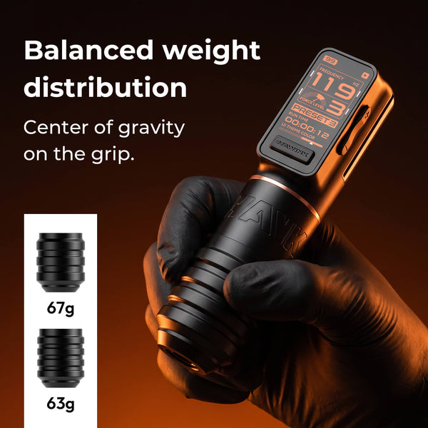Hawink H1 Wireless Tattoo Pen Machine - Adjustable Stroke (3.5/4.0/4.5mm), Smart Color Screen, 1520mAh Battery Rotary Tattoo Machine