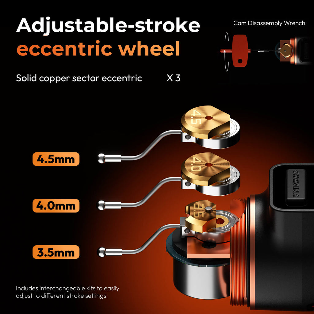 Hawink H1 Wireless Tattoo Pen Machine - Adjustable Stroke (3.5/4.0/4.5mm), Smart Color Screen, 1520mAh Battery Rotary Tattoo Machine
