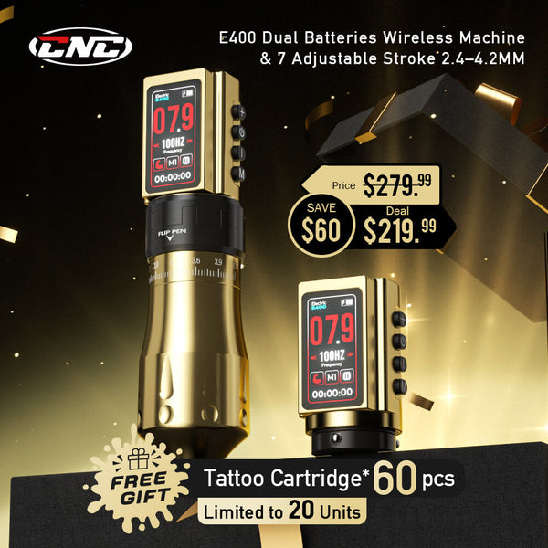 CNC tattoo KIT- Professional E400 Wireless Pen Machine
