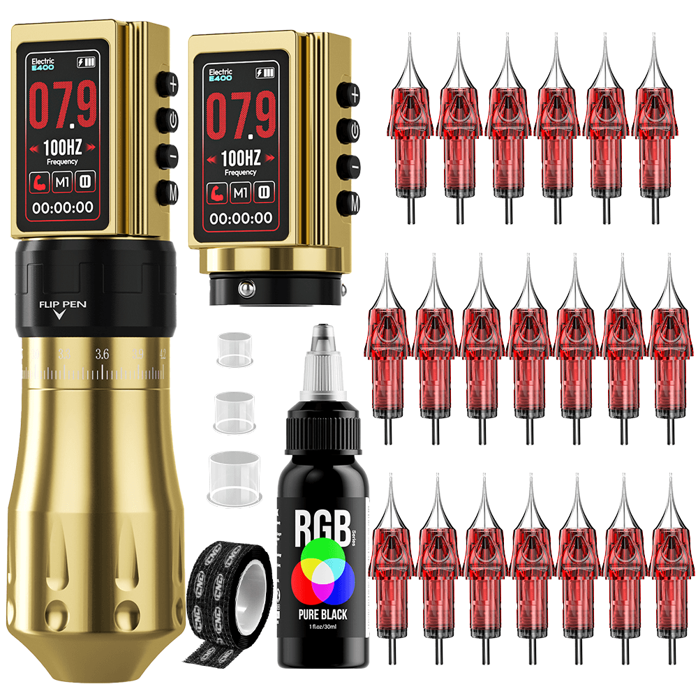 CNC E400 Professional Wireless Tattoo Machine Kit Main image