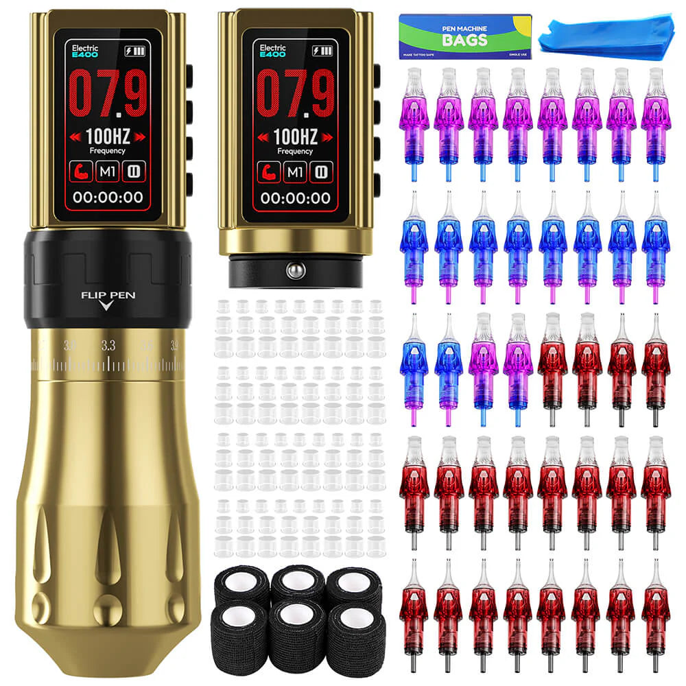 CNC tattoo KIT- Professional E400 Wireless Pen Machine
