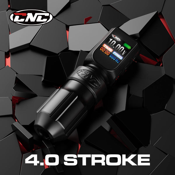 CNC E77 PRO Wireless Tattoo Pen Machine with 3200mAh Dual Batteries, LED Display, 4.0 Stroke, Coreless Motor — for Professionals & Beginners