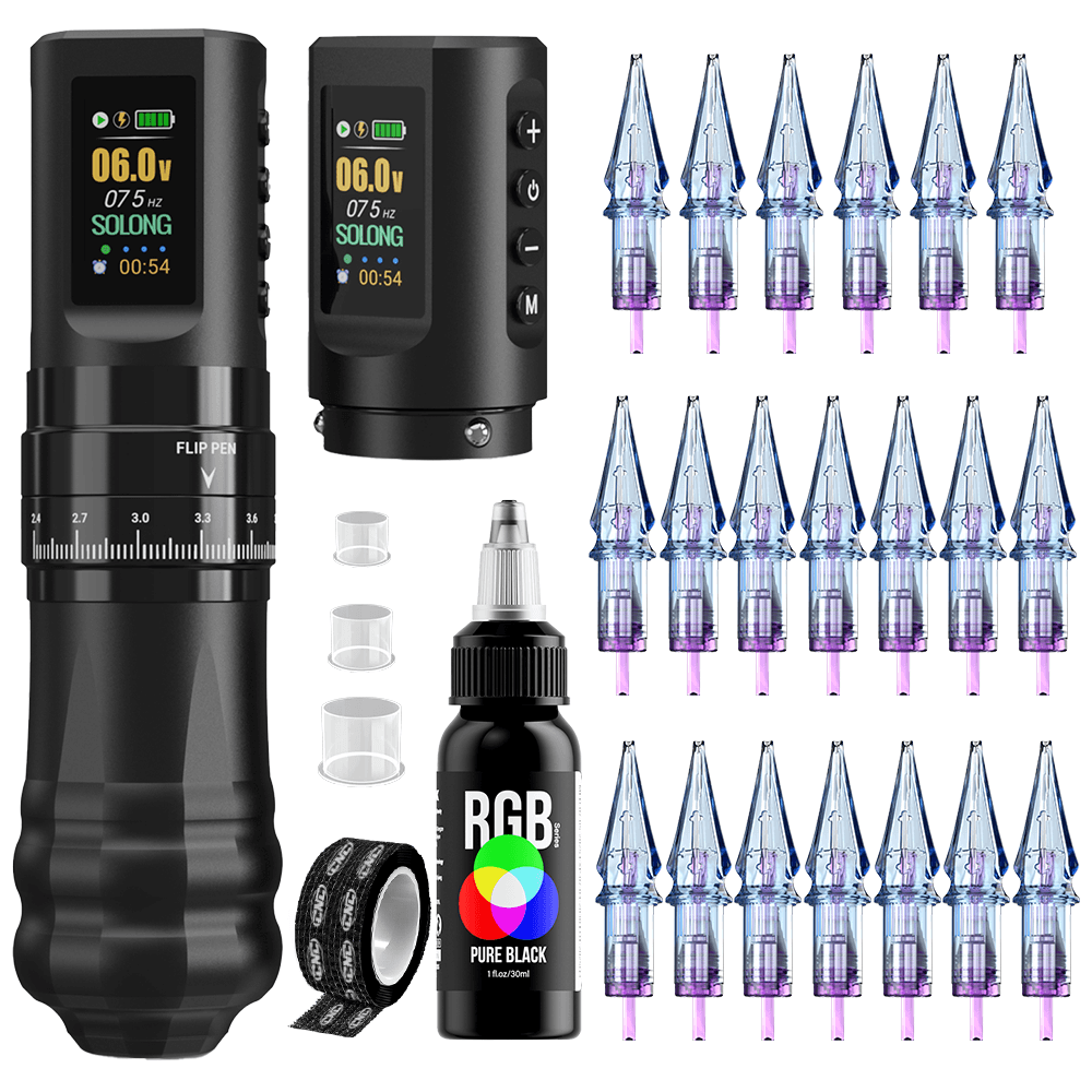 SOLONG E96 Adjustable Stroke Wireless Tattoo Kit Secondary image