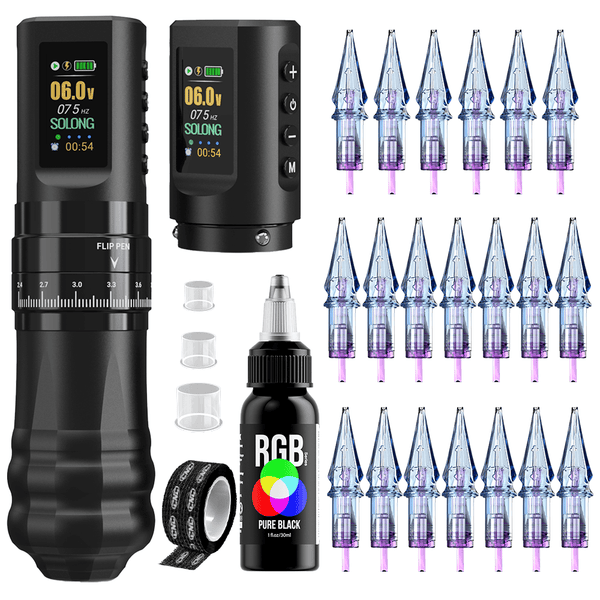 SOLONG E96 Adjustable Stroke Wireless Tattoo Kit