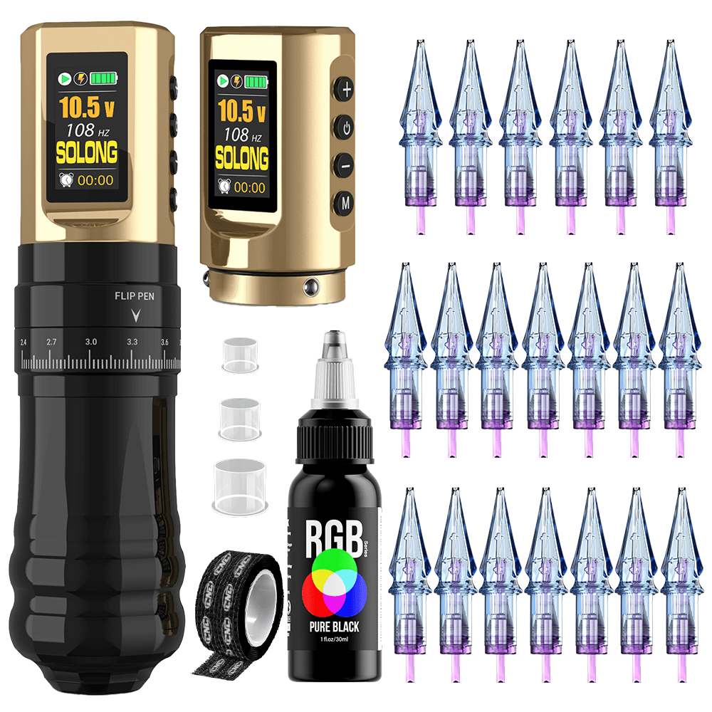 SOLONG E96 Adjustable Stroke Wireless Tattoo Kit