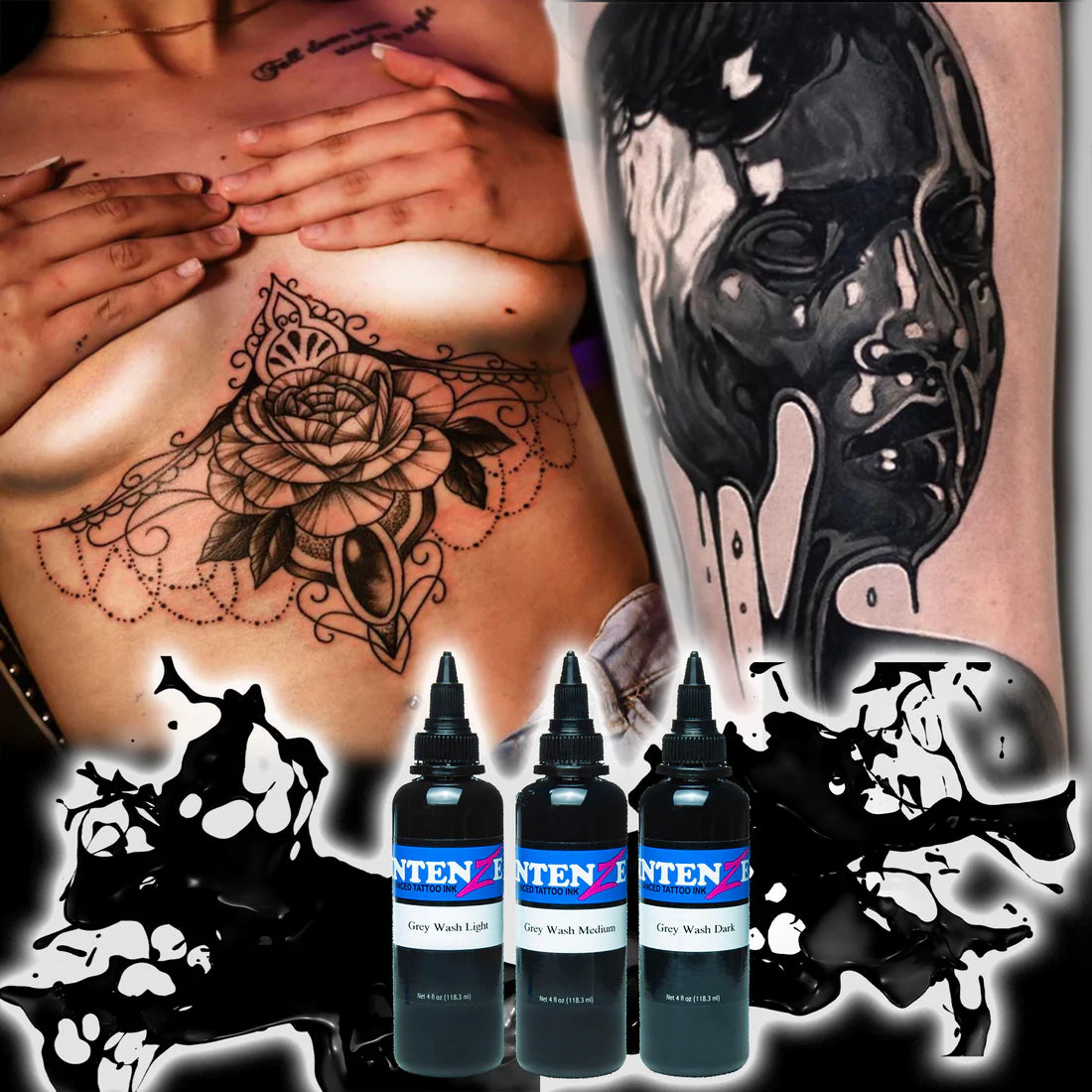 INTENZE Grey Wash Tattoo Ink Set Secondary image