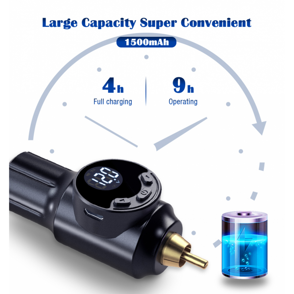 WIRELESS BATTERY TATTOO POWER SUPPLY