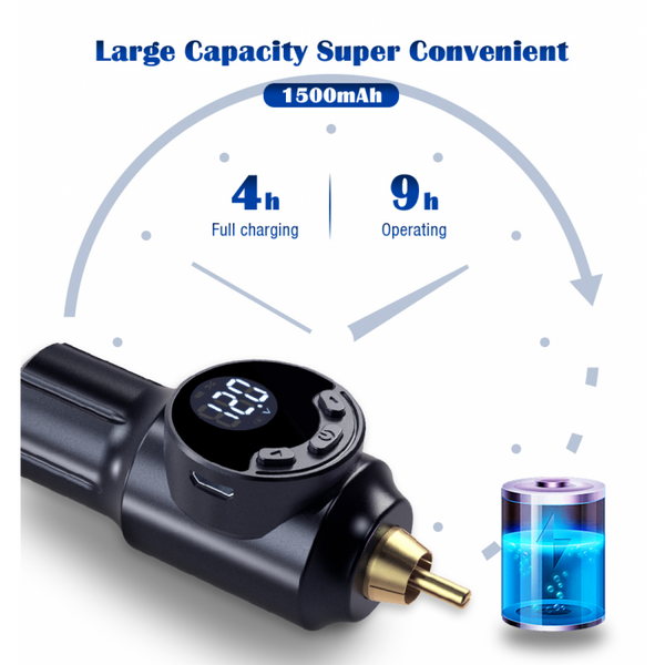 WIRELESS BATTERY TATTOO POWER SUPPLY