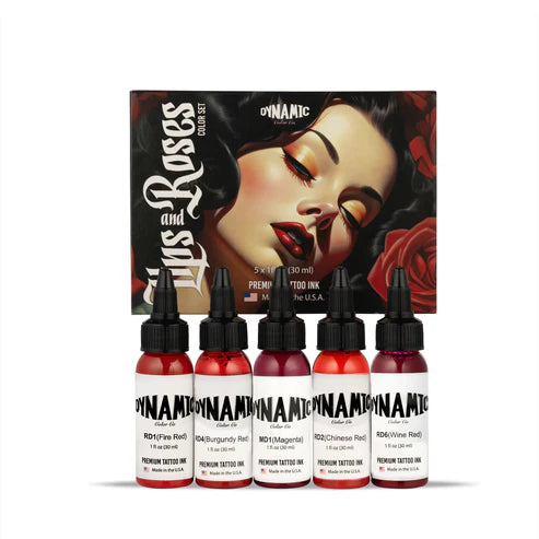 Dynamic Tattoo Ink Lips and Roses 1oz Color Set Secondary image
