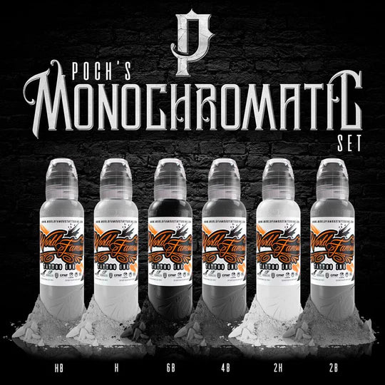 World Famous POCH MONOCHROMATIC TATTOO INK SET Main image