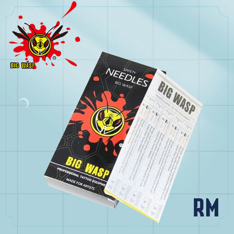 50pc RM/CM - BIG WASP Premium Tattoo Needles Round/Curved Magnums Main image