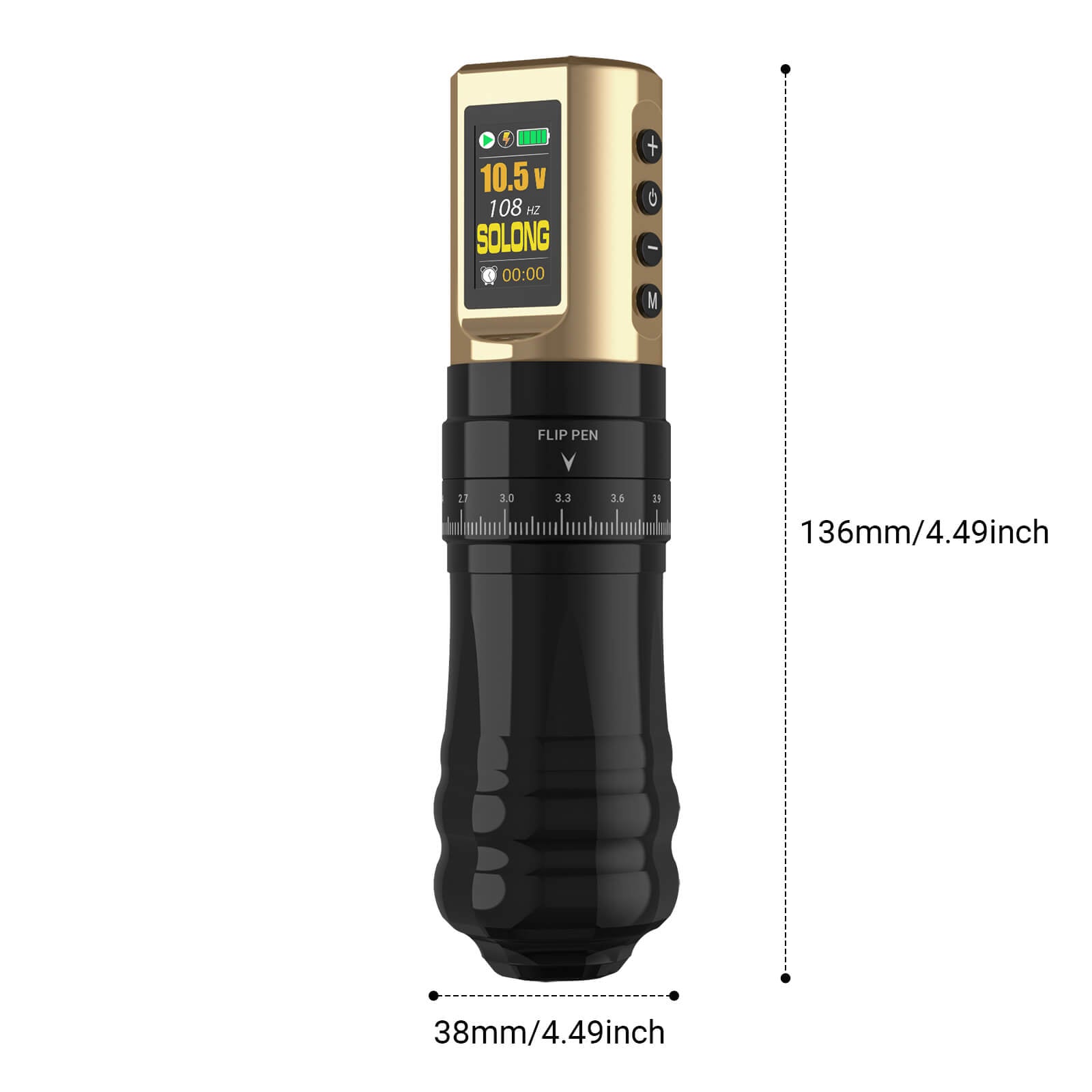 SOLONG Tattoo Machine E96 Digital Display & 7 Stroke Adjustable