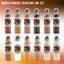 WORLD FAMOUS 12 Color Skintone INK SET 1oz