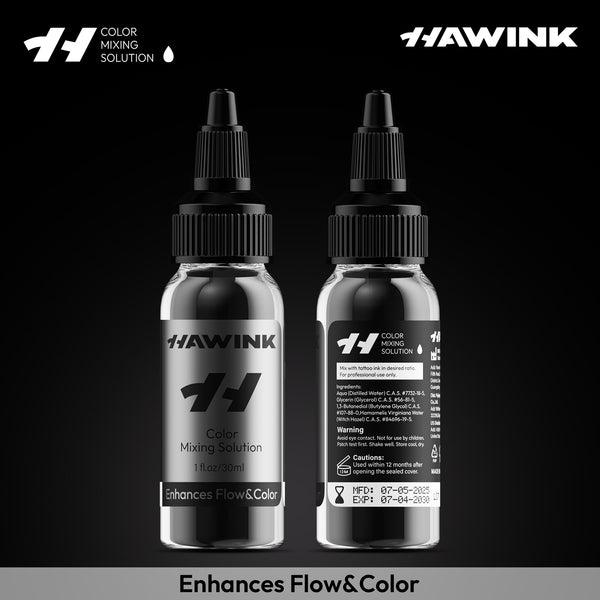 Hawink RGB Tattoo Ink Set 14 Colors and 2 Mixing Solution 1 oz(30ml)