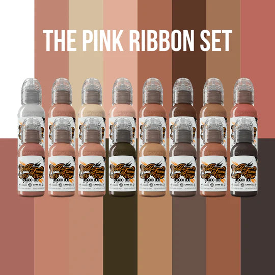 16 Color Pink Ribbon Set — World Famous Tattoo Ink Main image