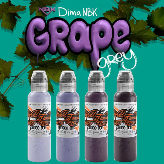 DIMA NBK GRAPE GREY SET — World Famous Tattoo Ink