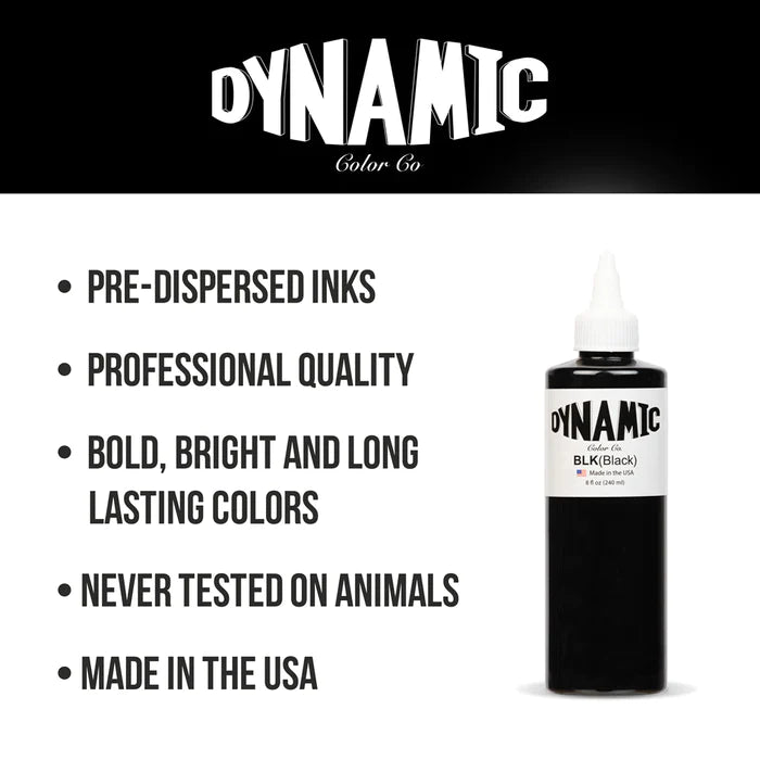 Dynamic Triple Black Tattoo Ink - 8 oz. Bottle Secondary image