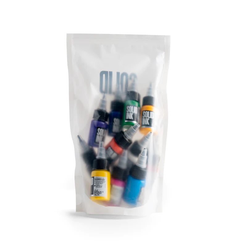 SOLID INK MINI TRAVEL SET | (11) HALF OUNCE COLORS + 1OZ BLACK Secondary image