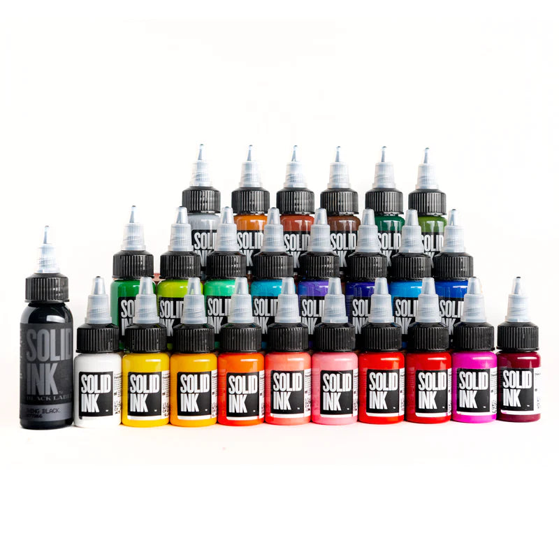 SOLID INK 25 COLOR TRAVEL SET | (24) HALF OUNCE + 1OZ LINING BLACK Main image