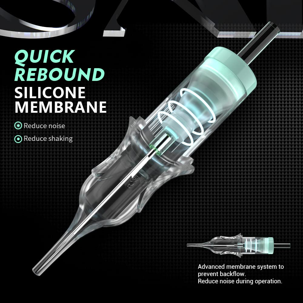 Sai PMU cartridge cutaway, showing quick rebound silicone membrane to reduce noise, shaking, and prevent backflow.